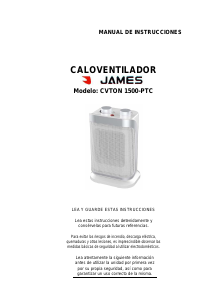 Manual de uso James CVTON 1500-PTC Calefactor