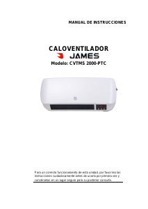 Manual de uso James CVTMS 2000-PTC Calefactor