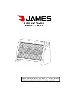 Manual de uso James TCC 1400-N Calefactor