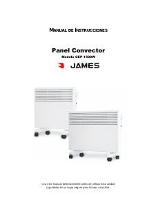 Manual de uso James CEP 1500W Calefactor