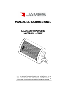 Manual de uso James BH 1000E Calefactor