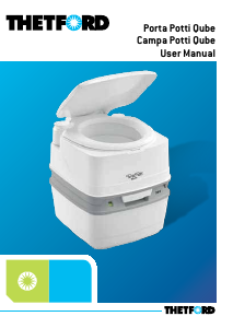 Manual Thetford Porta Potti Qube 345 Portable Toilet