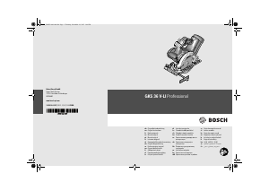 Руководство Bosch GKS 36 V-LI Циркулярная пила