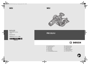 Manual Bosch PKS 10.8 LI Circular Saw
