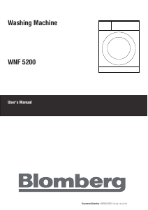 Manual Blomberg WNF 5200 Washing Machine