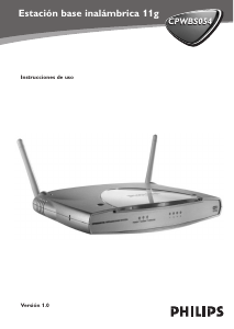 Manual de uso Philips CPWBS054 Módem