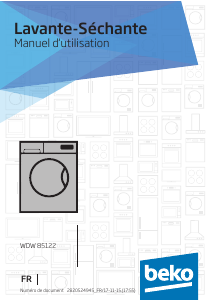 Mode d’emploi BEKO WDW 85122 Lave-linge séchant