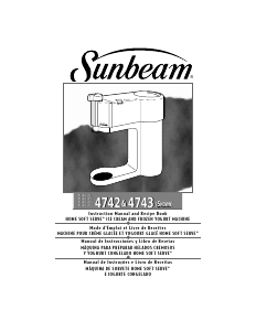 Manual de uso Sunbeam 4742 Máquina de helados