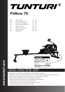 Manual de uso Tunturi FitRow 70 Máquina de remo