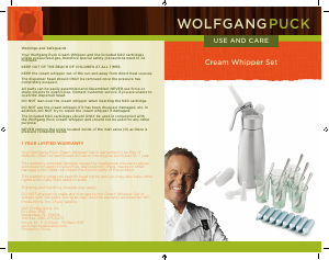 Handleiding Wolfgang Puck  Slagroomspuit