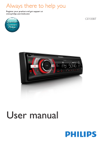 Manual Philips CE135BT Car Radio