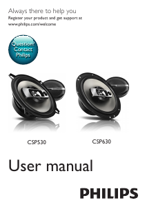 Manual Philips CSP630 Car Speaker