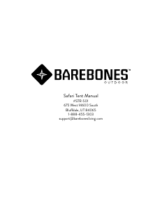 Handleiding Barebones Safari Tent