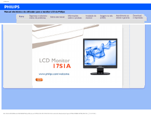 Manual Philips 17S1A Monitor LCD