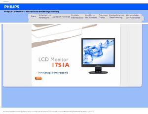 Bedienungsanleitung Philips 17S1A LCD monitor