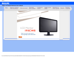 Manual Philips 190CW8FW Monitor LCD