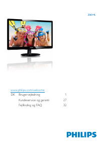 Brugsanvisning Philips 206V4L LCD-skærm