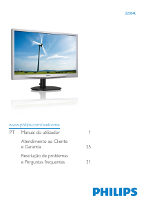 Manual Philips 220S4L Monitor LCD