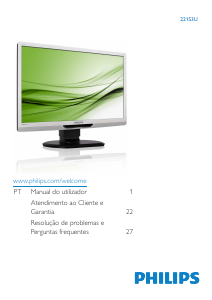 Manual Philips 221S3U Monitor LCD