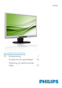 Bruksanvisning Philips 221S3U LCD skärm