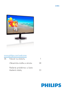 Návod Philips 234E5 LCD monitor