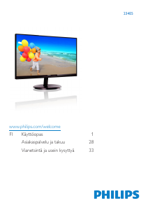 Käyttöohje Philips 234E5 Nestekidenäyttö