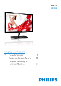 Mode d’emploi Philips 239C4Q Moniteur LCD