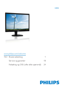 Bruksanvisning Philips 240S4 LCD-skjerm