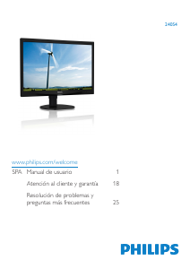 Manual de uso Philips 240S4 Monitor de LCD