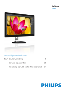 Bruksanvisning Philips 272P4APJKHB LCD-skjerm