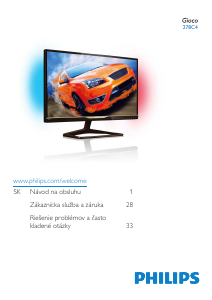 Návod Philips 278C4 LCD monitor