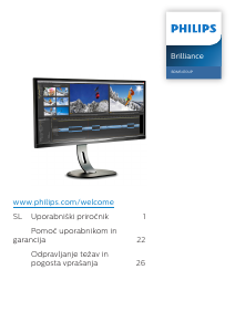 Priročnik Philips BDM3470UP LCD-zaslon