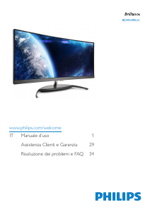 Manuale Philips BDM3490UC Monitor LCD
