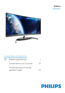 Bedienungsanleitung Philips BDM3490UC LCD monitor