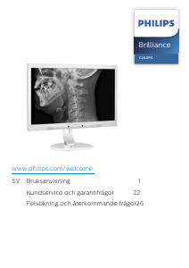 Bruksanvisning Philips C240P4QPYEW LCD skärm