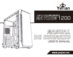 Handleiding Yeyian Mayhem 1200 PC behuizing