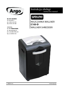 Handleiding Wallner C103-D Papiervernietiger