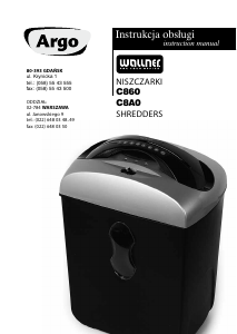 Manual Wallner C860 Paper Shredder