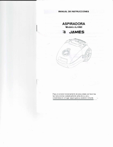 Manual de uso James AJ 960 Aspirador