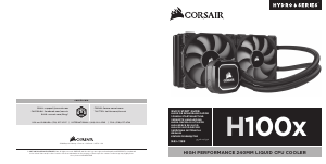 Handleiding Corsair H100x CPU koeler