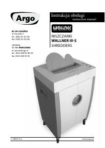 Handleiding Wallner III-S Papiervernietiger