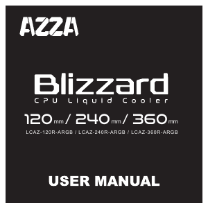Vadovas AZZA LCAZ-240R-ARGB Blizzard 240mm Procesoriaus aušintuvas