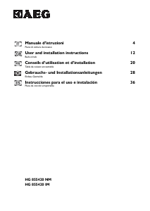 Mode d’emploi AEG HG855420NM Table de cuisson