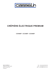 Mode d’emploi Casselin CCD40EP Crêpière