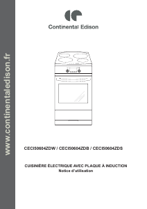 Mode d’emploi Continental Edison CECI50604ZDW Cuisinière