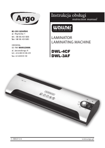 Instrukcja Wallner DWL-4CF Laminator