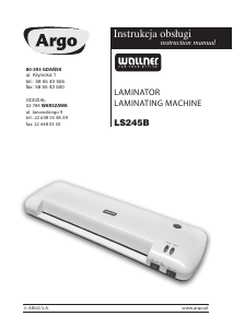 Instrukcja Wallner LS245B Laminator