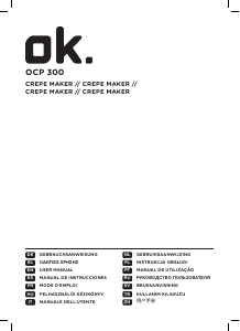 Manual OK OCP 300 Máquina de Crepes