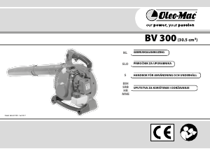 Priročnik Oleo-Mac BV 300 Puhalnik za listje