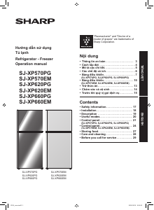 Handleiding Sharp SJ-XP620PG Koel-vries combinatie